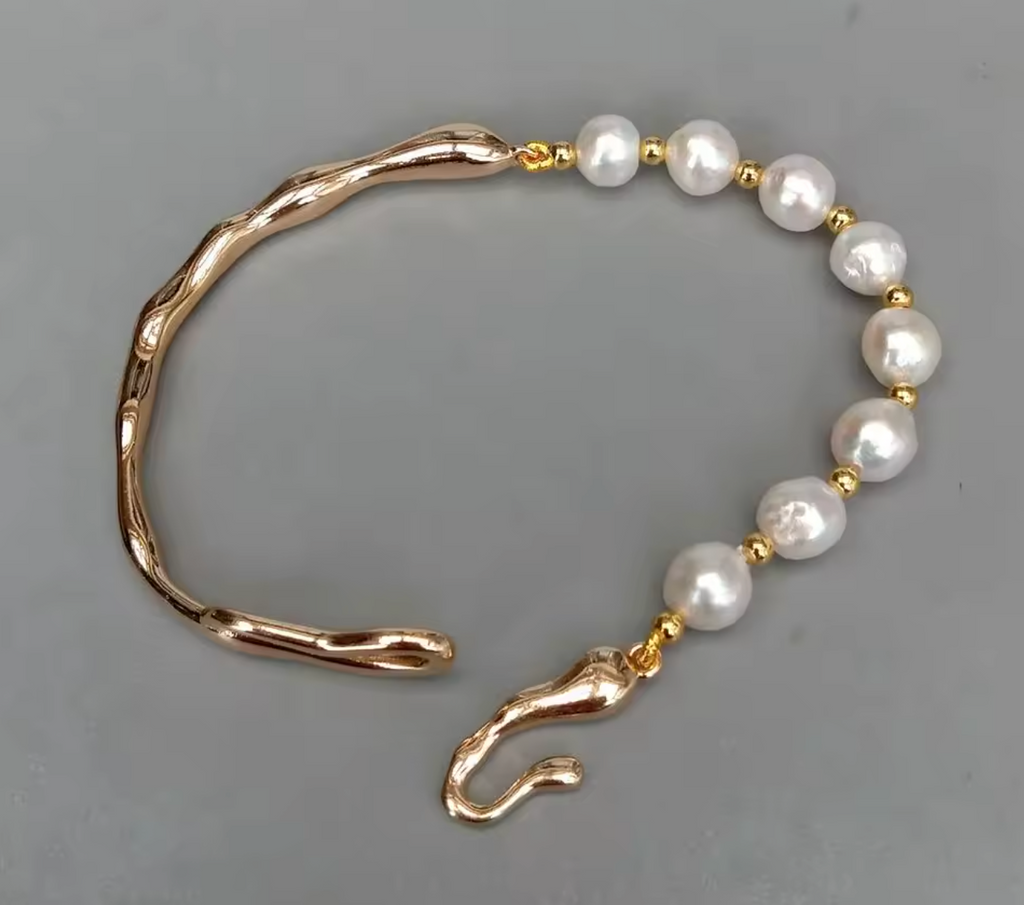 7–8mm Freshwater Cultured White Pearl Bracelet
