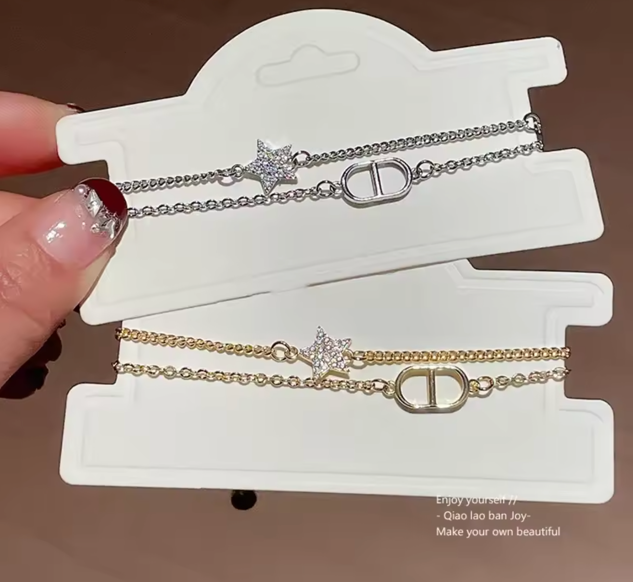 Elegant Dual-Layer Zircon Bracelet for Women